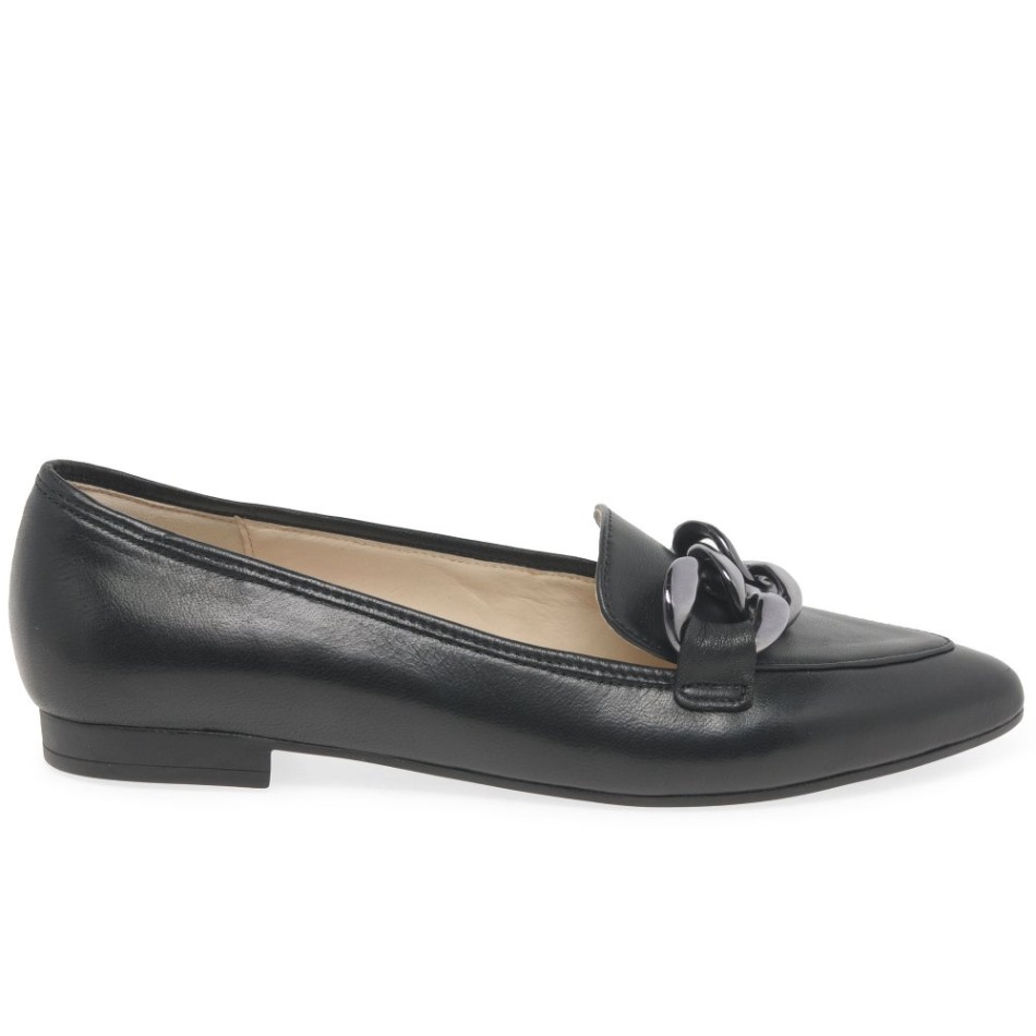 Carol Dames Chaussures En Cuir Noir Gabor | Exclusif